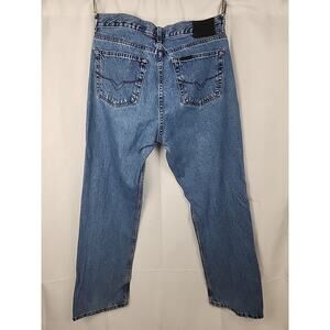 Men's Y2K Harley Davidson Motorcycle Genuine Med Wash Blue 36/32 Boot Cut Jeans